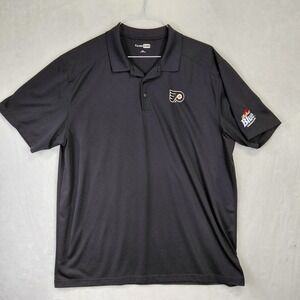 Mens CornerStone Philadelphia Flyers Labatt Blue Polo Shirt Black 2XL NHL Hockey